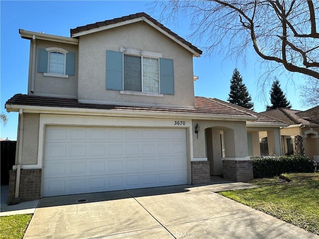 front facade featuring a garage