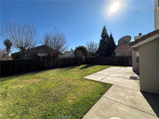 view of yard featuring a patio