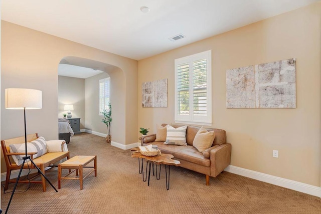 view of carpeted living room