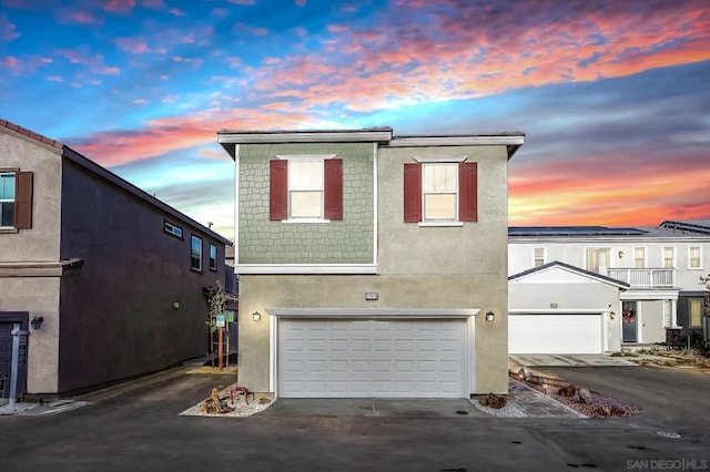 view of front facade with a garage