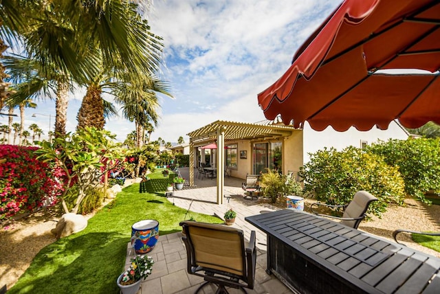 view of patio / terrace with a pergola