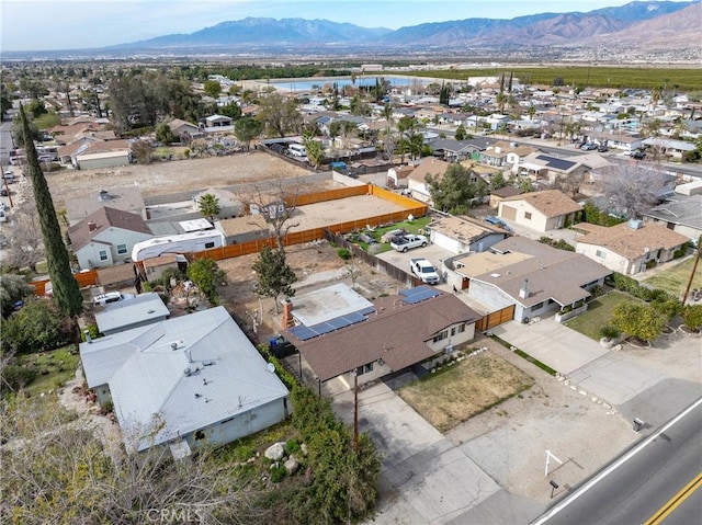 drone / aerial view with a mountain view