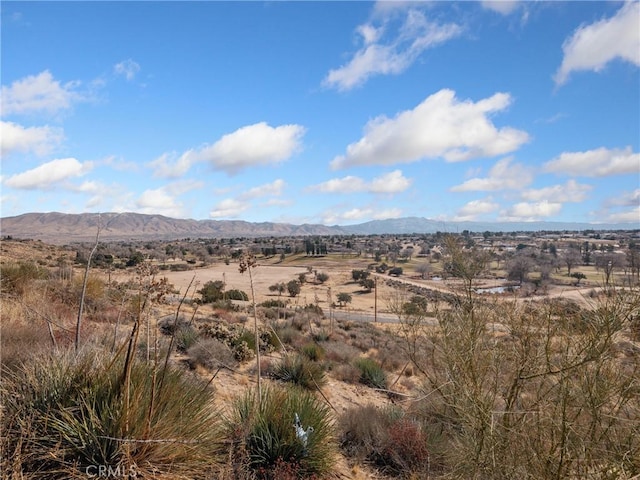 mountain view featuring a rural view