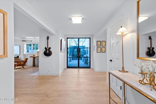 interior space featuring a wealth of natural light and light wood-type flooring