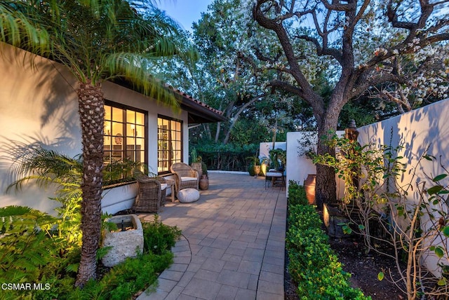 view of patio with french doors