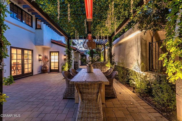 view of patio / terrace featuring french doors