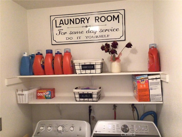 laundry room with separate washer and dryer