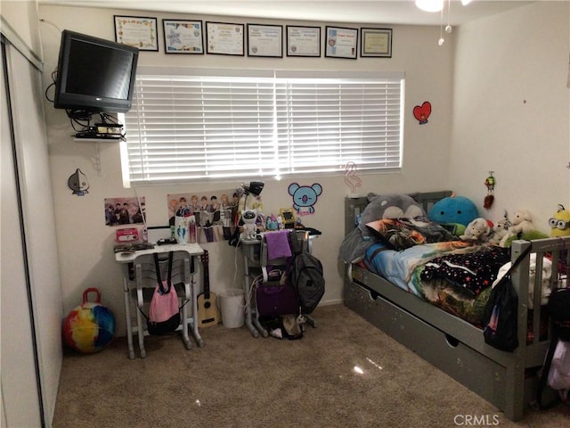 view of carpeted bedroom