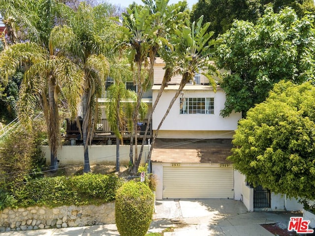 view of front of home featuring a garage