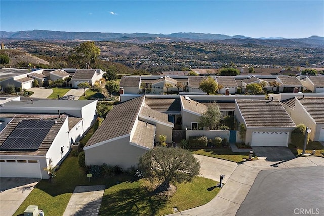 aerial view featuring a mountain view