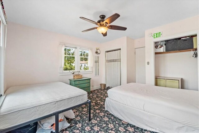 bedroom with ceiling fan