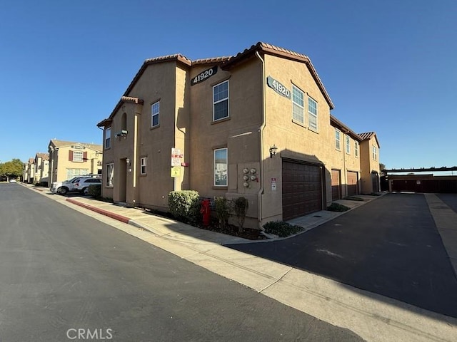 view of property with a garage