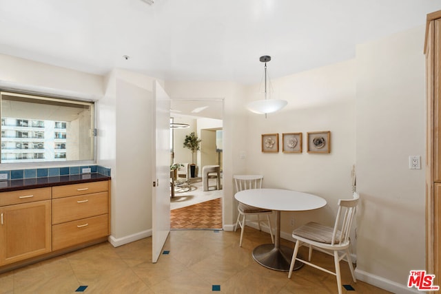 view of dining room