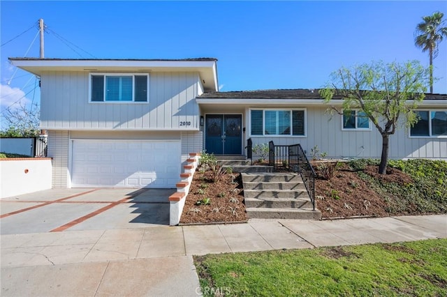 view of front of home featuring a garage