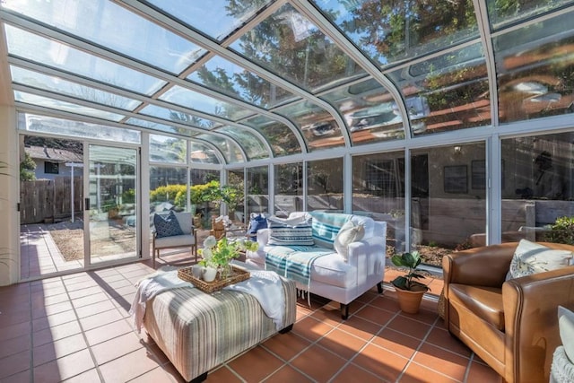 view of sunroom