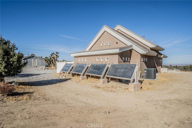 view of front of property with central AC