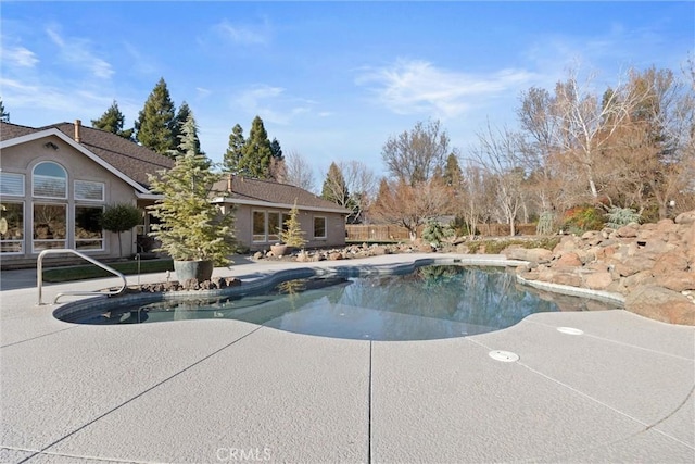 view of pool with a patio