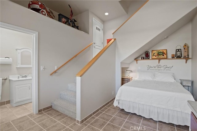 bedroom featuring sink