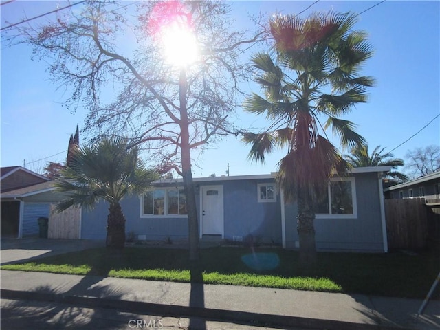 view of front of home