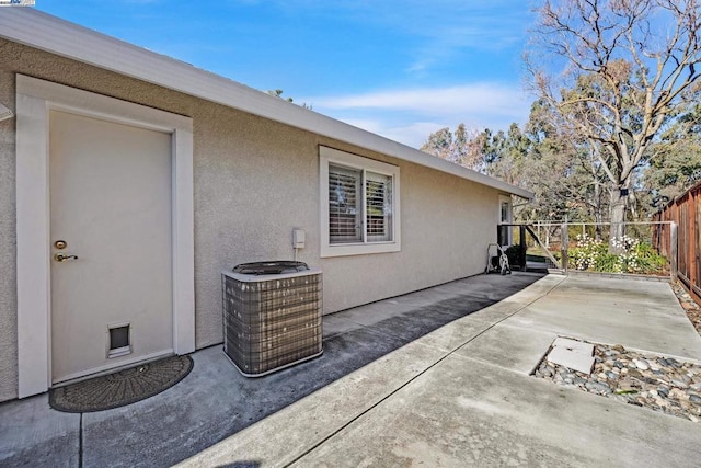 view of patio / terrace featuring central AC unit