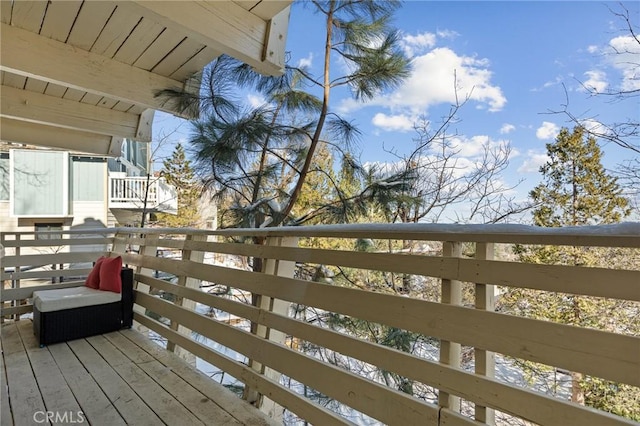 view of wooden deck