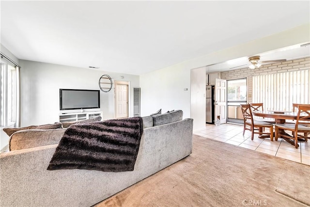 view of carpeted living room