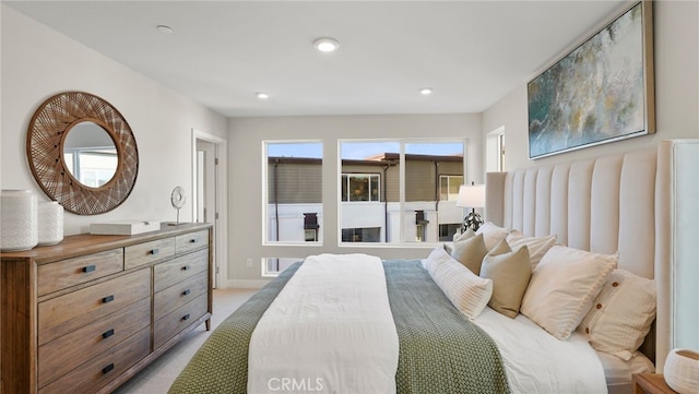 view of carpeted bedroom