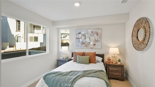 view of carpeted bedroom