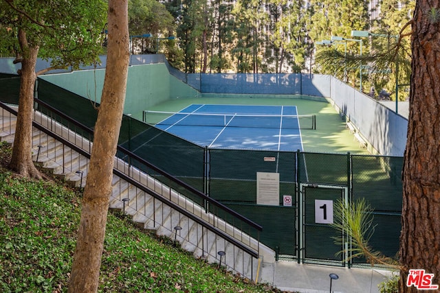 view of sport court