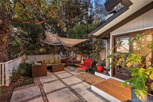 view of patio with outdoor lounge area