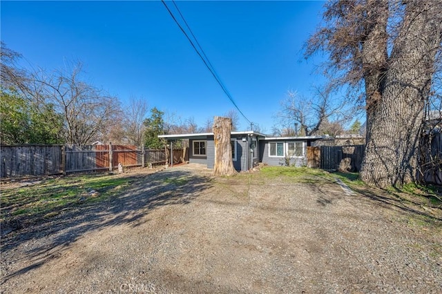 view of rear view of property