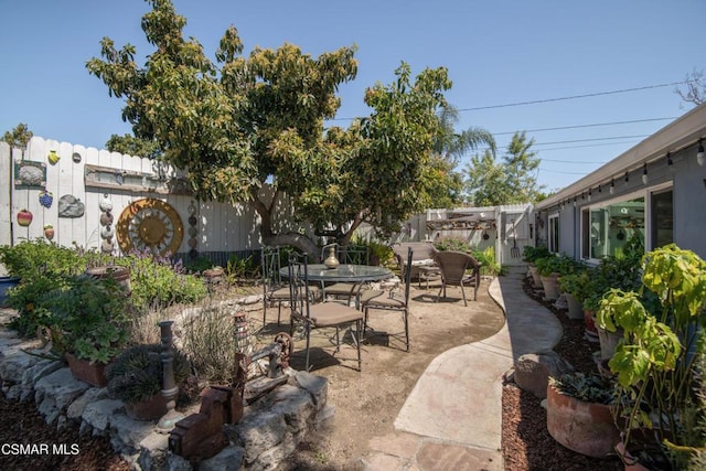 view of yard featuring a patio