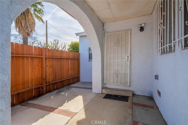 view of doorway to property