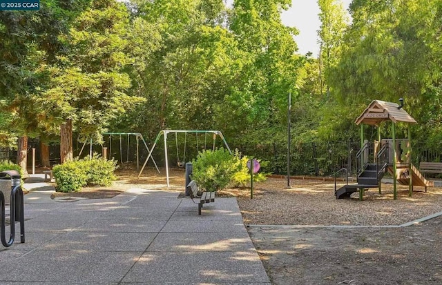 view of jungle gym