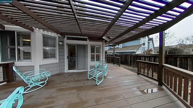 deck with a pergola