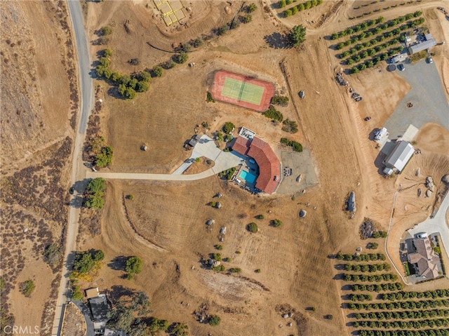 drone / aerial view featuring a rural view