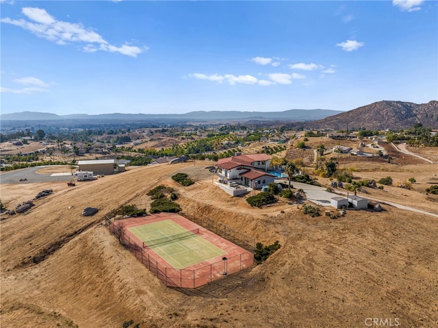 aerial view featuring a mountain view