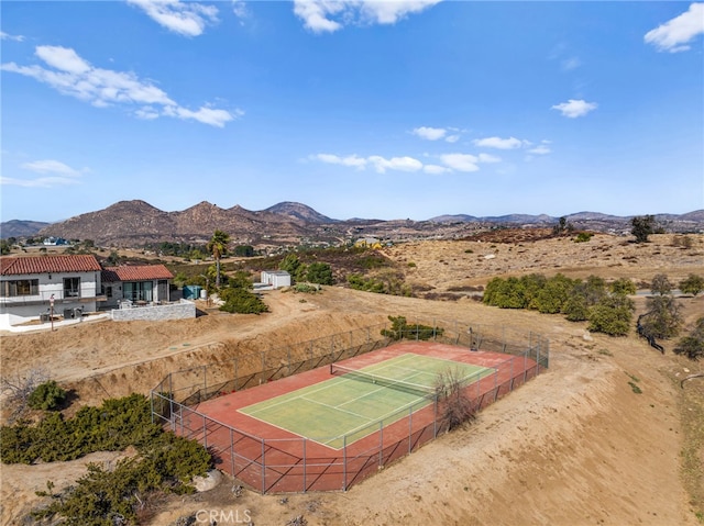 exterior space with a mountain view