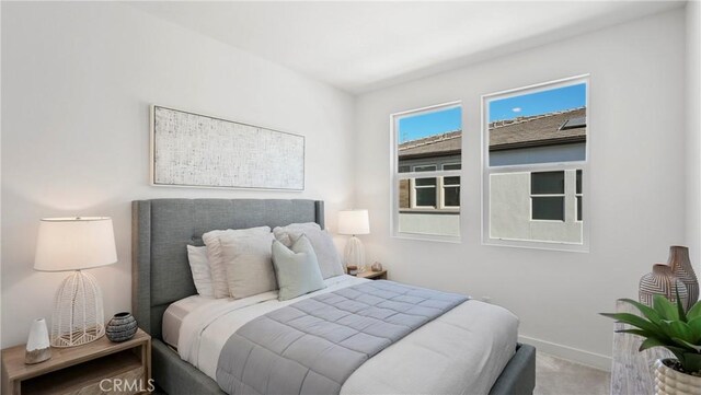 bedroom with carpet