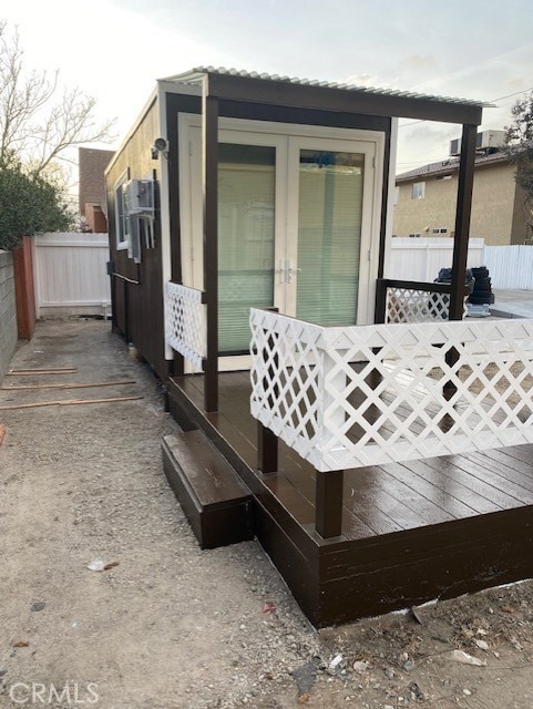 exterior space with french doors