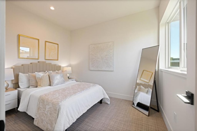 bedroom with carpet floors