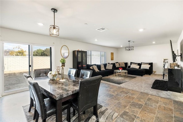 view of dining area