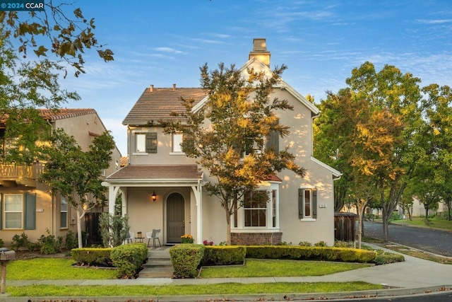 view of front of property with a porch