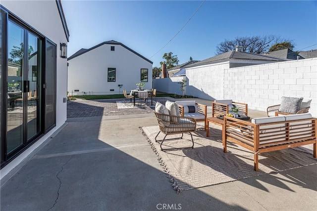 view of patio / terrace with outdoor lounge area