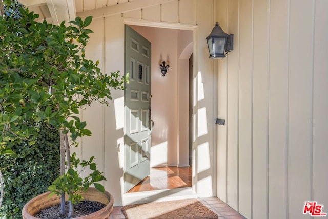 view of doorway to property