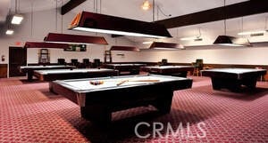 game room featuring carpet floors and billiards