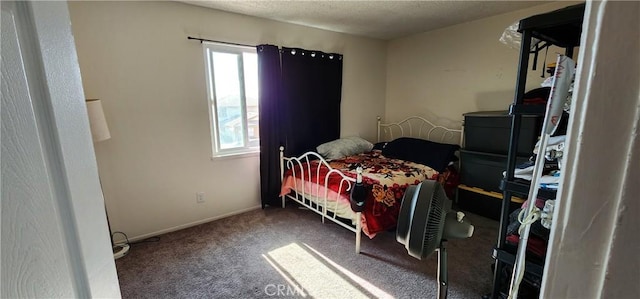 bedroom with carpet