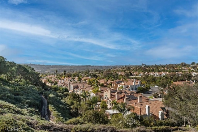 bird's eye view with a residential view