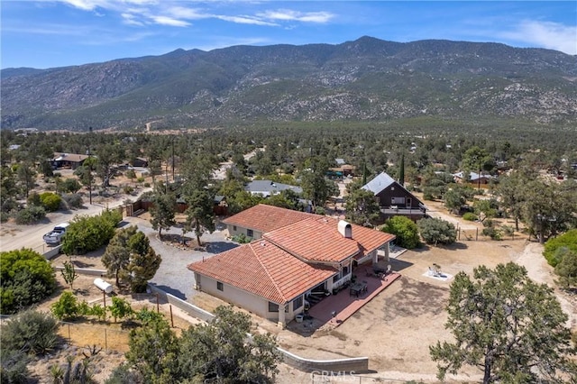 aerial view featuring a mountain view