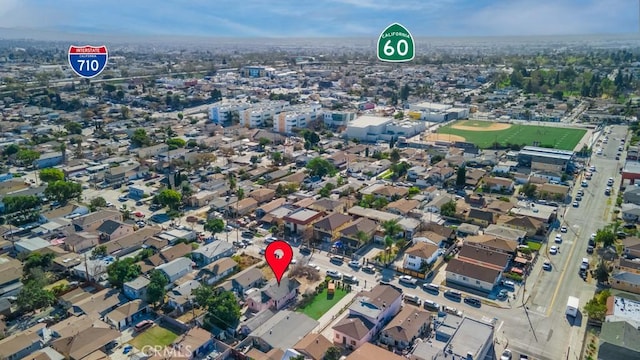 drone / aerial view featuring a residential view